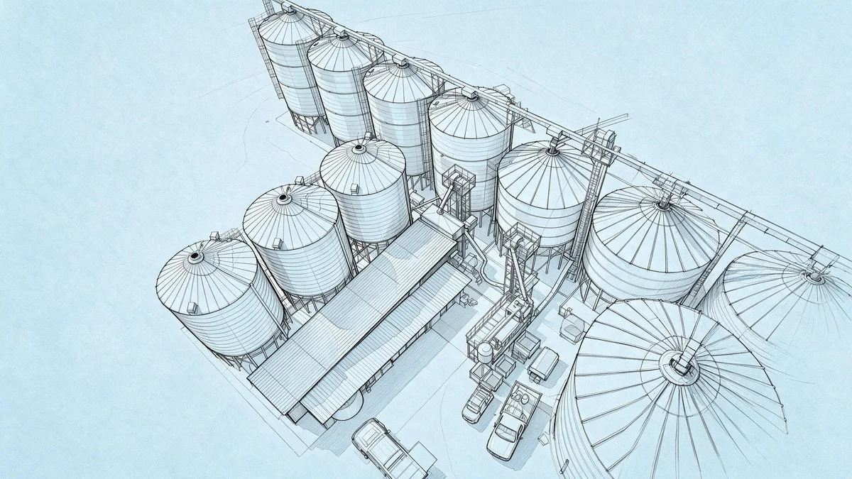 3,000T farm storage with four 750T silos