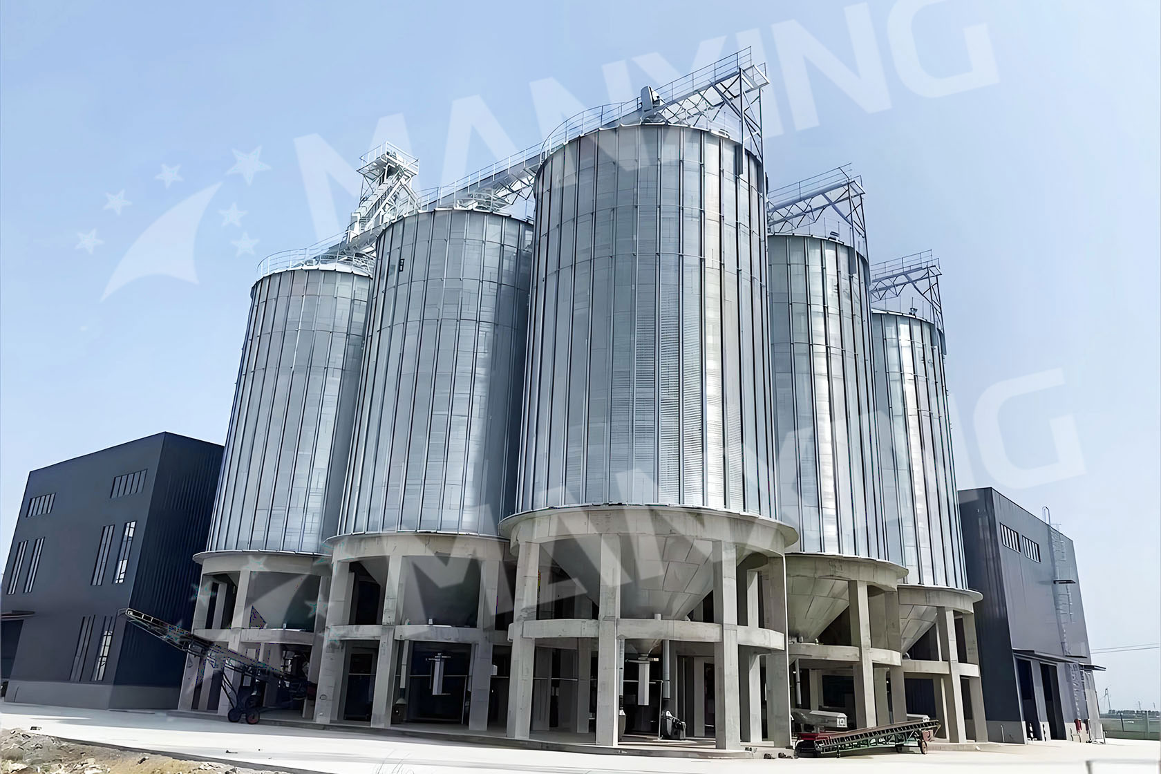 Silo de almacenamiento de c&aacute;scara de arroz