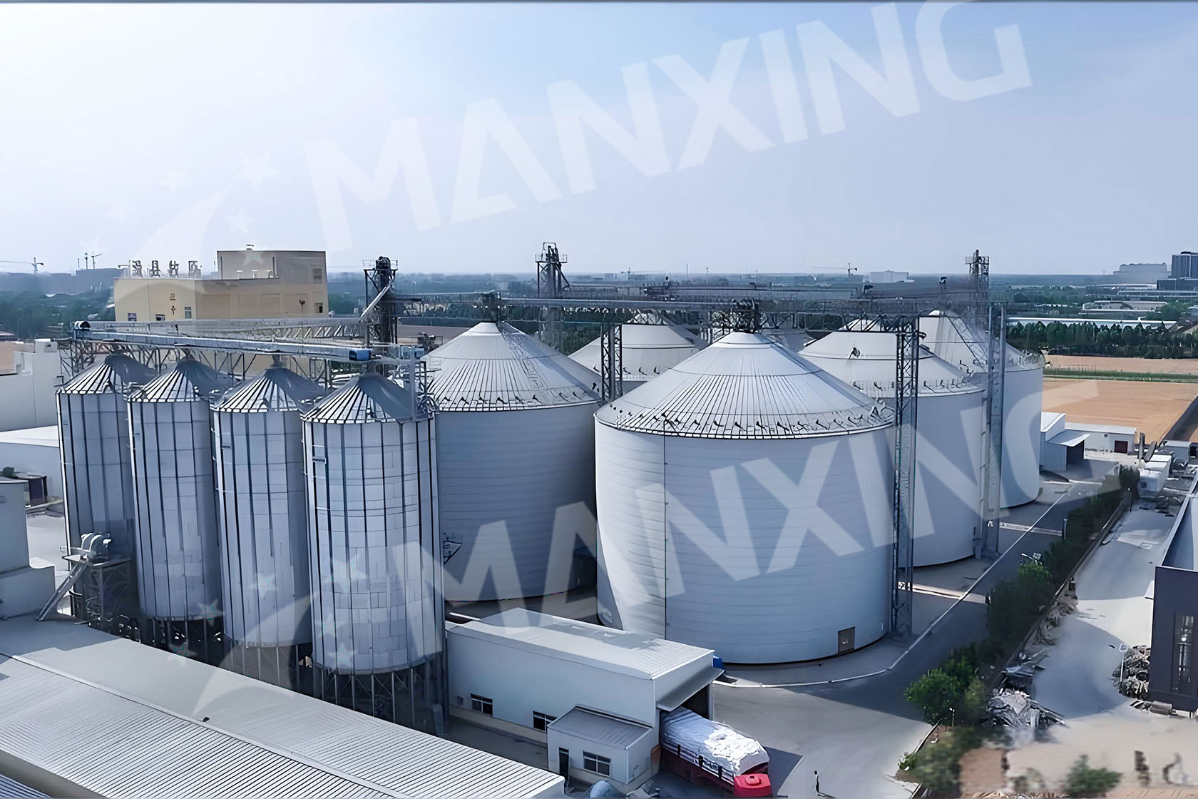 Silo de almacenamiento de c&aacute;scara de arroz