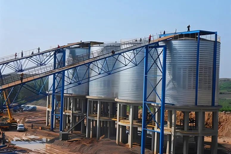 Concrete silo for clinker storage