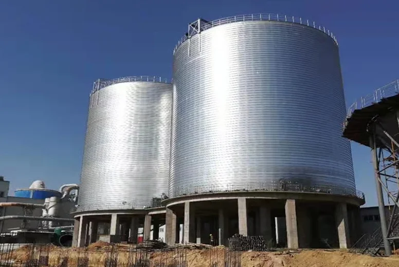 Concrete silo for feed storage