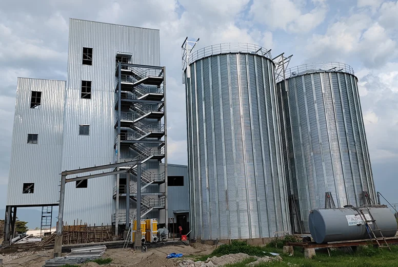 Flat bottom silo engineering project